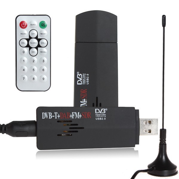 Thanh truyền hình kỹ thuật số RTL-SDR / FM + DAB / DVB-T USB 2.0 Mini DVBT Dongle SDR với Bộ thu sóng RTL2832U & R820T + Contro từ xa
