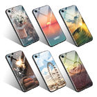 Custom logo Liquid glass case For iphone,Tempered Glass mobile case covers For iphone X
