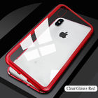 For iPhone XS for iPhone X Plus case ultra slim metal frame tempered glass cover magnetic phone case