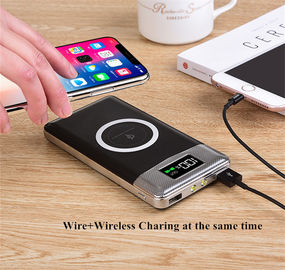 2018 Newest portable QI 12000 mAh wireless charger power bank for iphone x / mobile phone charger bank