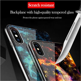 For iphone X tempered glass case slim soft TPU natural scenery pattern marble OEM phone cover
