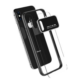 Ốp lưng sang trọng chống sốc cho điện thoại Iphone x Kính cường lực Ốp lưng trong suốt